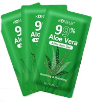 Aloe vera lotion packets