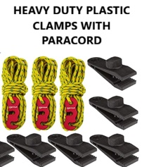 HEAVY DUTY PLASTIC CLAMPS WITH PARACORD