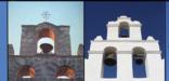 The bell towers of the four mission churches
