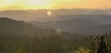 Overlooking Bigelow Lakes at Sunset in Oregon Caves National Preserve