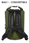 Convertible backpack inexpensive 40L waterproof duffle