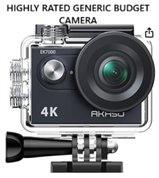 Highly rated generic underwater action camera