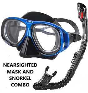 prescription face mask and snorkel combo