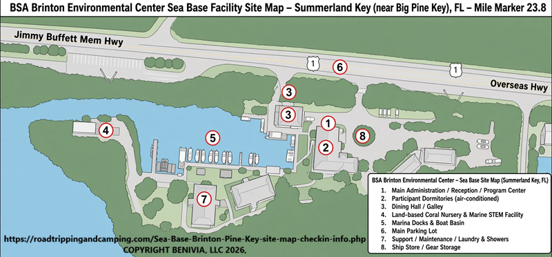 Sea Base Islamorada layout map