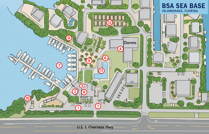 Sea Base Islamorada layout map